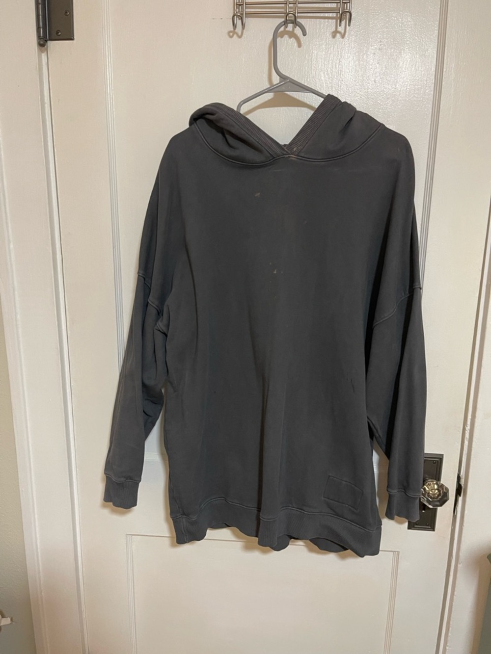 Daily Drills Oversized Vintage Black Hoodie
